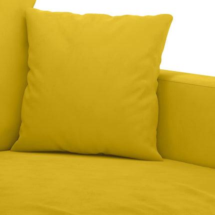 sofasæt 2 dele med hynder velour gul
