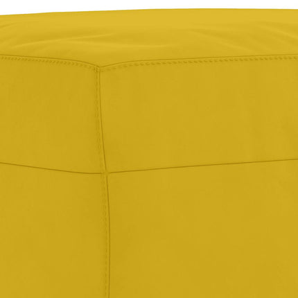 sofasæt 3 dele med hynder velour gul