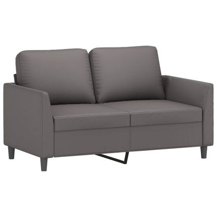 sofasæt 4 dele med hynder kunstlæder grå