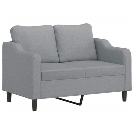 sofasæt 4 dele med hynder stof lysegrå