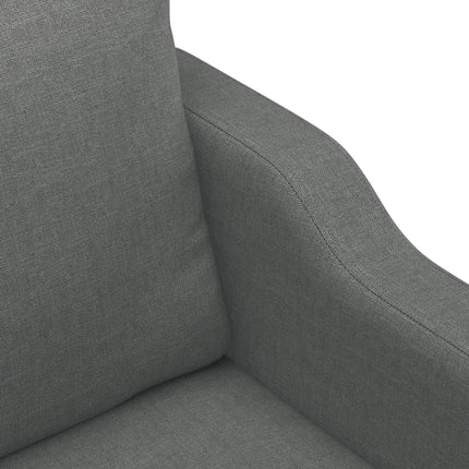 sofasæt 3 dele med puder stof mørkegrå