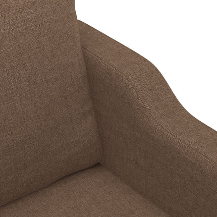 sofasæt 3 dele med puder stof brun