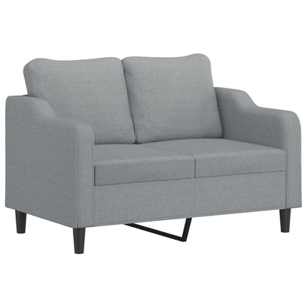 sofasæt 4 dele med puder stof lysegrå
