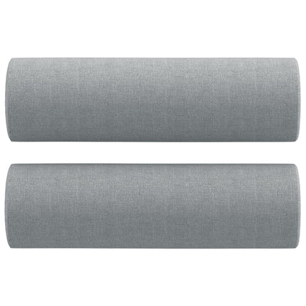 sofasæt 4 dele med puder stof lysegrå