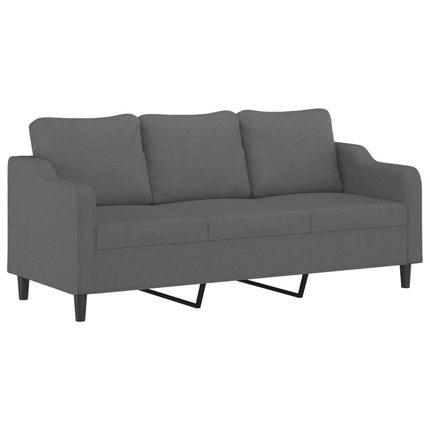 sofasæt 4 dele med puder stof mørkegrå