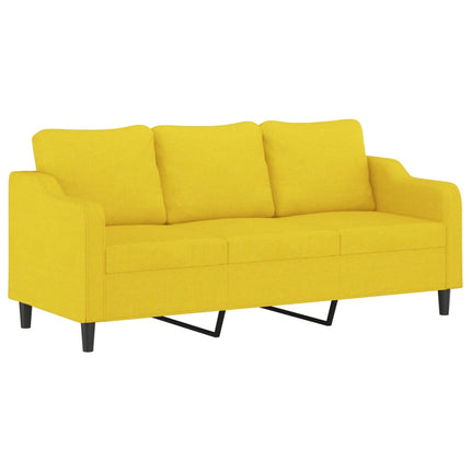 sofasæt 4 dele med puder stof lysegul