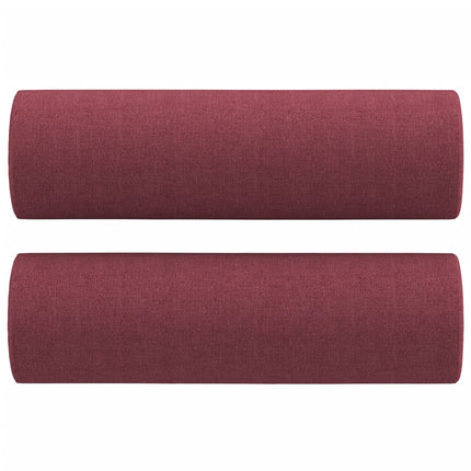 sofasæt 4 dele med puder stof vinrød