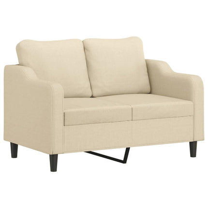 sofasæt 2 dele med hynder stof cremefarvet