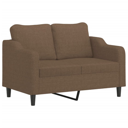 sofasæt 2 dele med puder stof brun