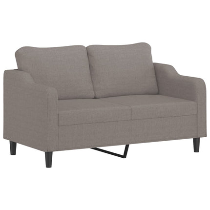 sofasæt 2 dele med puder stof gråbrun