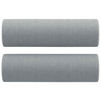 sofasæt 3 dele med puder stof lysegrå