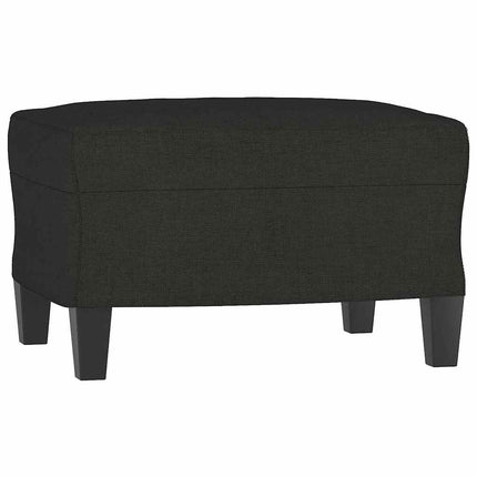 sofasæt 3 dele med puder stof sort