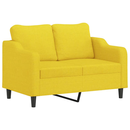 sofasæt 3 dele med puder stof lysegul