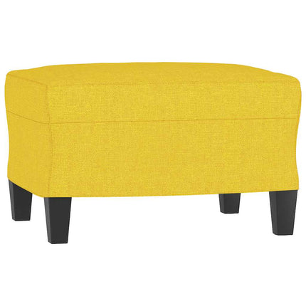 sofasæt 3 dele med puder stof lysegul