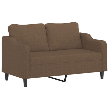 sofasæt 2 dele med puder stof brun