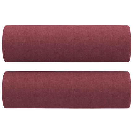 sofasæt 2 dele med puder stof vinrød