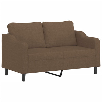 sofasæt 3 dele med puder stof brun