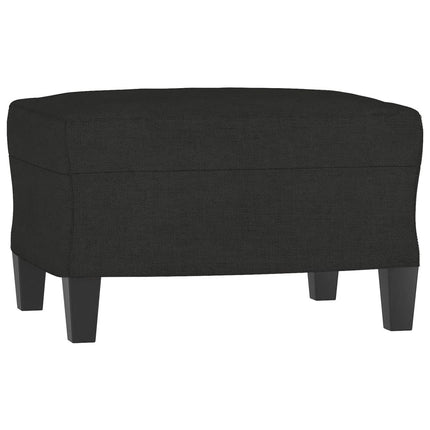 sofasæt 3 dele med puder stof sort