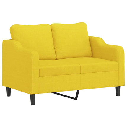 sofasæt 3 dele med puder stof lysegul