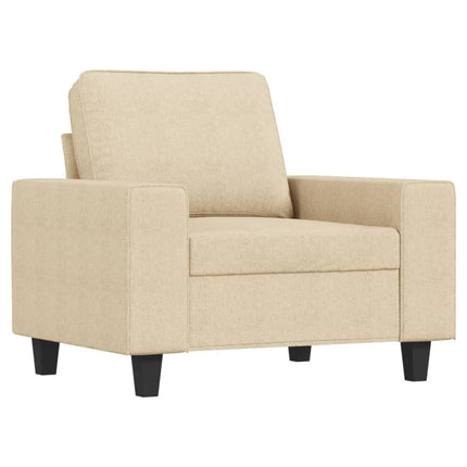 sofasæt 4 dele stof cremefarvet