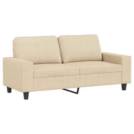 sofasæt 3 dele stof cremefarvet