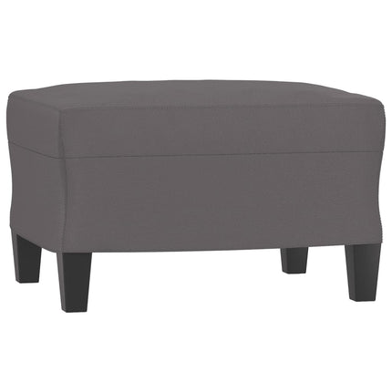 sofasæt 3 dele med puder kunstlæder grå