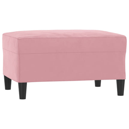 sofasæt 4 dele velour lyserød