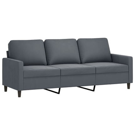 sofasæt 4 dele med puder velour mørkegrå
