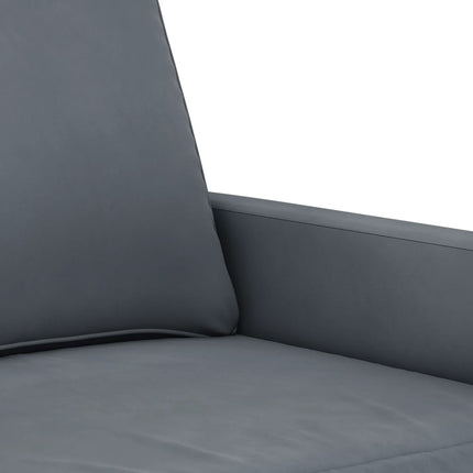 sofasæt 4 dele med puder velour mørkegrå