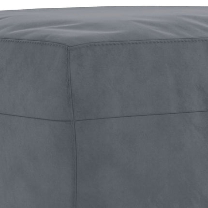 sofasæt 4 dele med puder velour mørkegrå