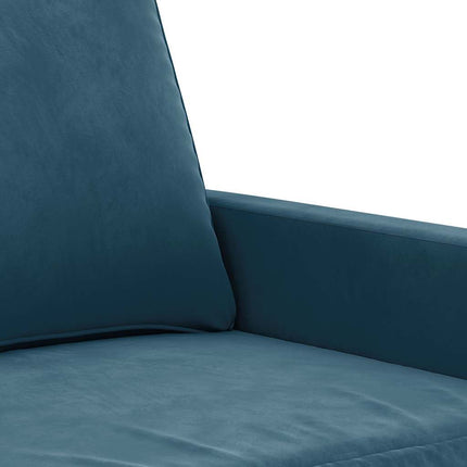 sofasæt 4 dele med puder velour blå