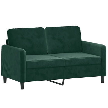 sofasæt 2 dele velour mørkegrøn