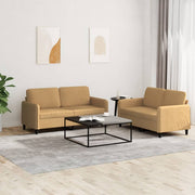 sofasæt 2 dele velour brun