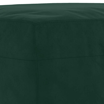 sofasæt 3 dele velour mørkegrøn