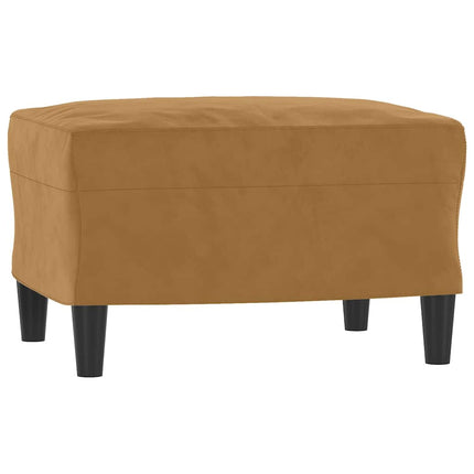 sofasæt 3 dele velour brun