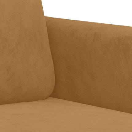 sofasæt 3 dele velour brun