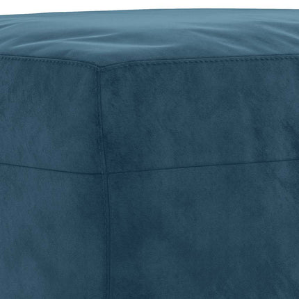 sofasæt 3 dele velour blå
