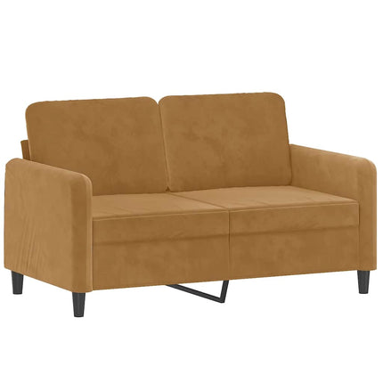 sofasæt 3 dele med puder velour brun