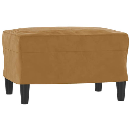 sofasæt 3 dele med puder velour brun