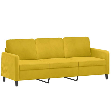 sofasæt 2 dele velour gul