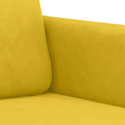 sofasæt 2 dele velour gul