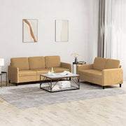 sofasæt 2 dele velour brun