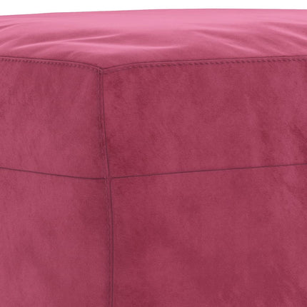 sofasæt 3 dele velour vinrød