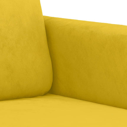 sofasæt 3 dele velour gul