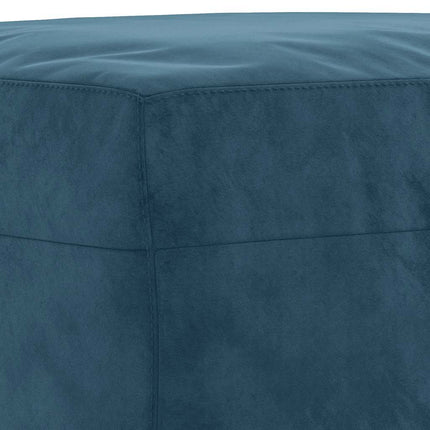 sofasæt 3 dele velour blå