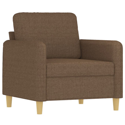 sofasæt 3 dele med hynder stof brun