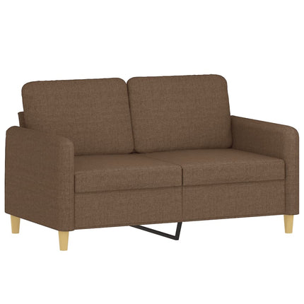 sofasæt 3 dele med hynder stof brun