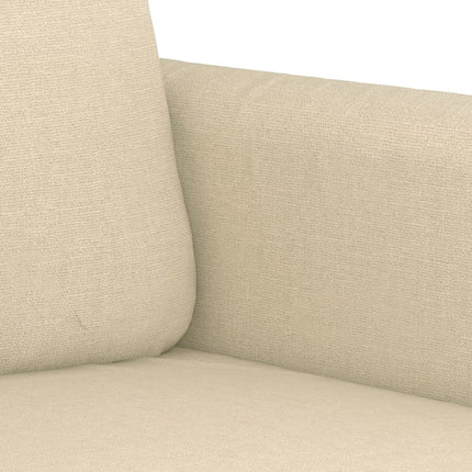 sofasæt 4 dele med hynder stof cremefarvet