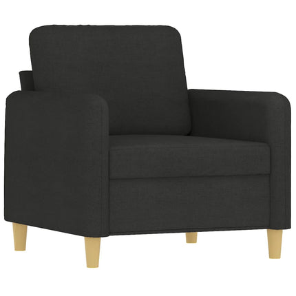 sofasæt 4 dele med hynder stof sort