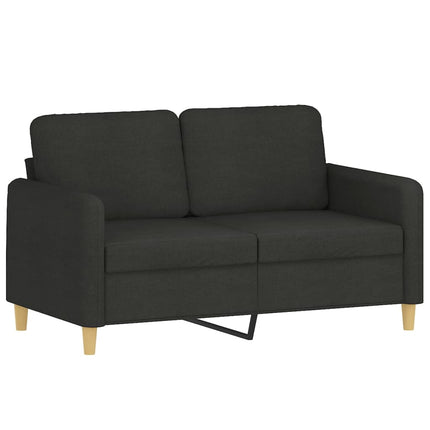 sofasæt 4 dele med hynder stof sort